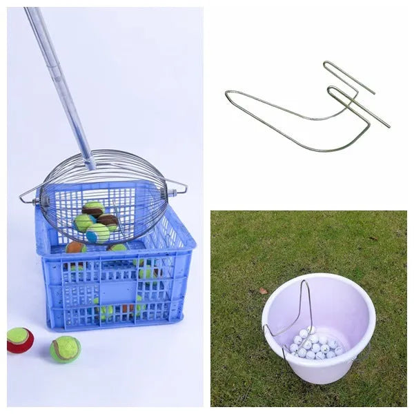 304 stainless steel golf ball picker with metallic finish for retrieving balls from hazards