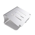 Aluminium alloy notebook cooling bracket with striped heat sink design in grey colour