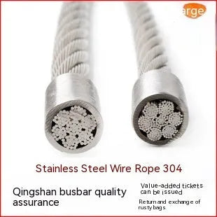 Close-up of black coated 304 stainless steel multi-strand security cable for anti-theft use.