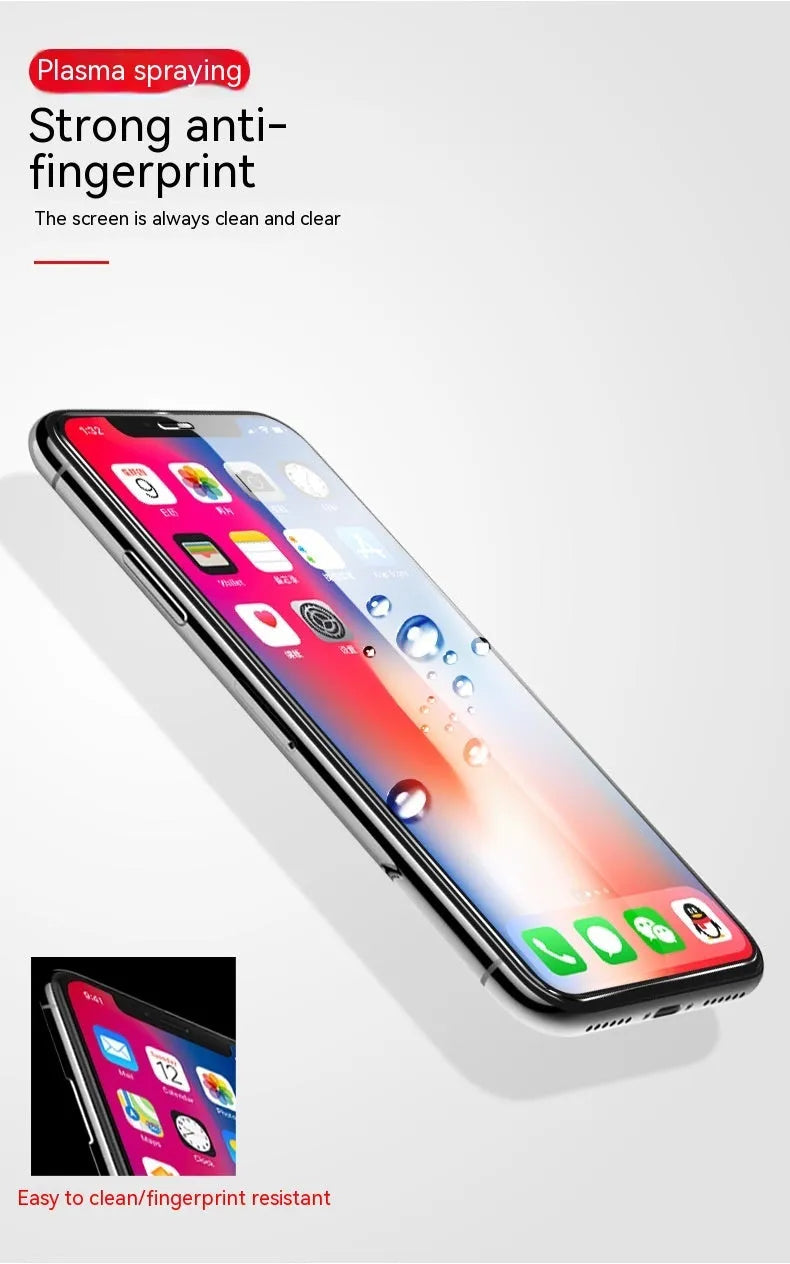 HD tempered glass screen protector for Samsung mobile phones on a display