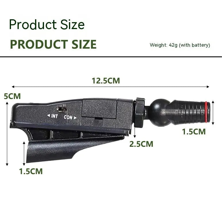 Golf putter laser aiming instrument showing laser sight attachment for putting alignment practice