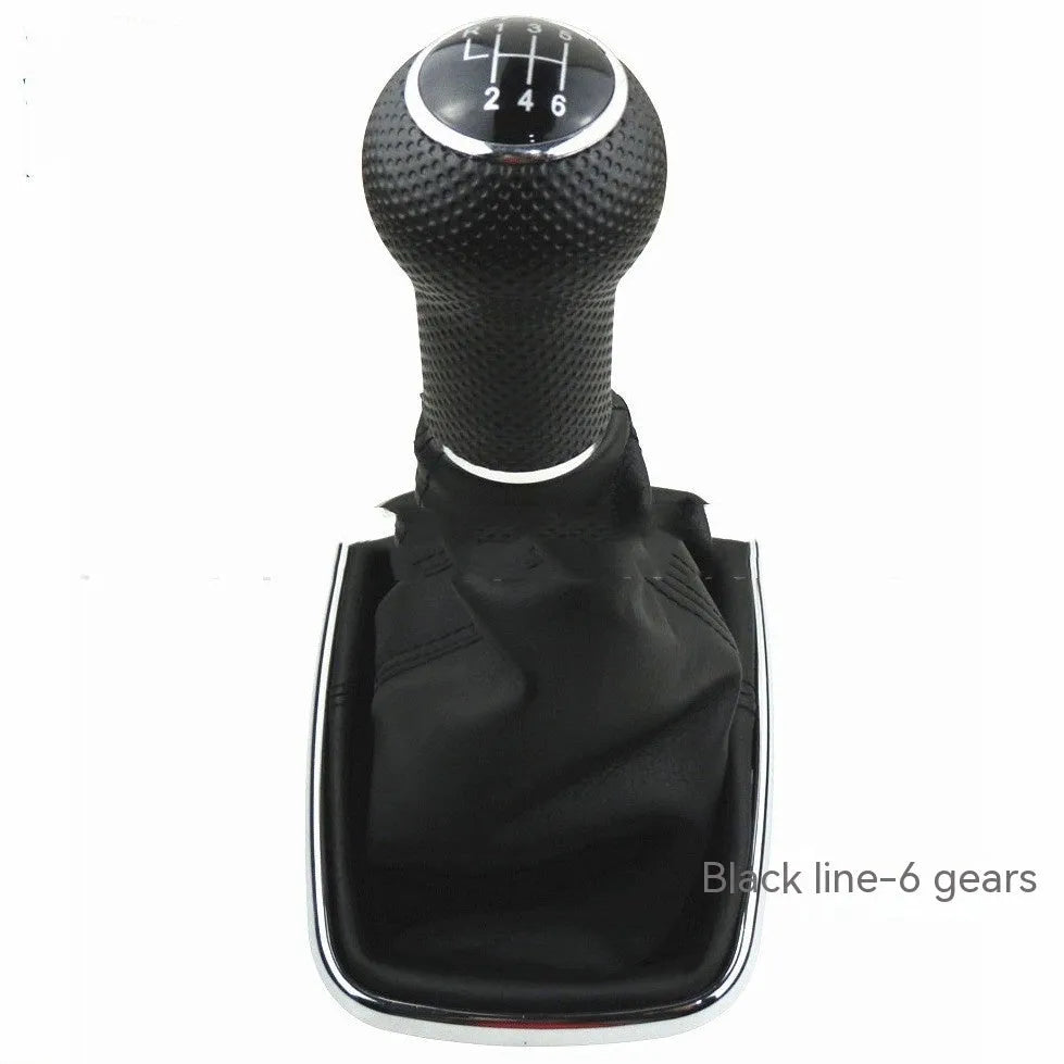 Silver and black 6-speed gear knob replacement handle for Volkswagen Mk4 models