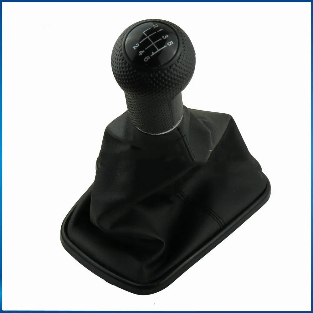 Silver and black 6-speed gear knob replacement handle for Volkswagen Mk4 models