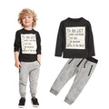 Boys cotton clothing set with long sleeve t-shirt and pants for ages 3-7 years