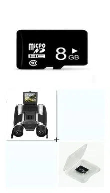 12x32 digital camera binoculars in black with 10x optical zoom, 2.5 inch LCD screen, and nylon waistbag