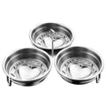Stainless steel heart-shaped and round mini egg steamer for stovetop use