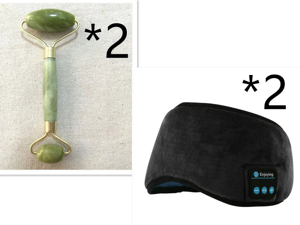 Wireless Bluetooth 5.0 sleeping eye mask with built-in earphones, grey or black velvet headband