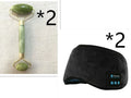 Wireless Bluetooth 5.0 sleeping eye mask with built-in earphones, grey or black velvet headband