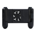 Black Bluetooth cooling game controller for Apple iPhone mobile gaming with physical buttons