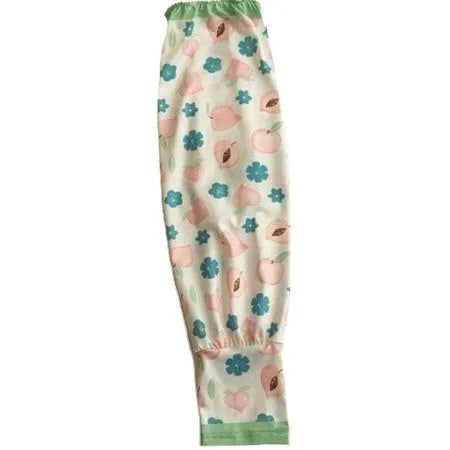 Printed floral pattern viscose fibre oversleeve gloves with UV protection in free size