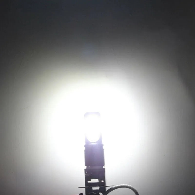 Aluminium alloy car fog light bulb in H1 and H3 formats with white light.