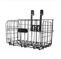 Folding steel bicycle basket in silver, 32.5 cm long, for mountain and road bikes