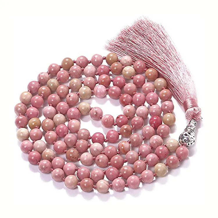 Colourful agate and gemstone tassel necklace with geometry pendant on adjustable 95-100cm chain.