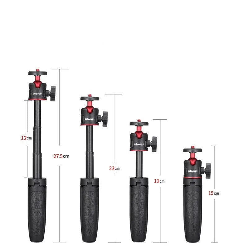 Compact aluminium desktop tripod with extension selfie stick for mobile phones
