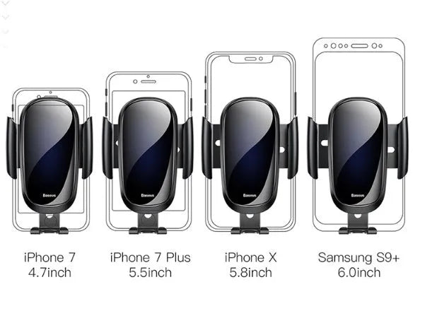 Universal car bracket smartphone holder with adjustable clamp and 360-degree rotation in black, blue, or silvery colours