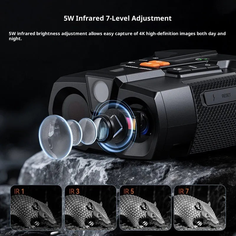 Night vision device with 4.5 inch screen telescopic lens and 32GB memory card outdoor use