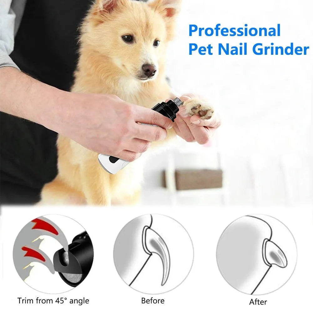 Pet automatic nail piercing device for dogs with LCD display and three speed settings