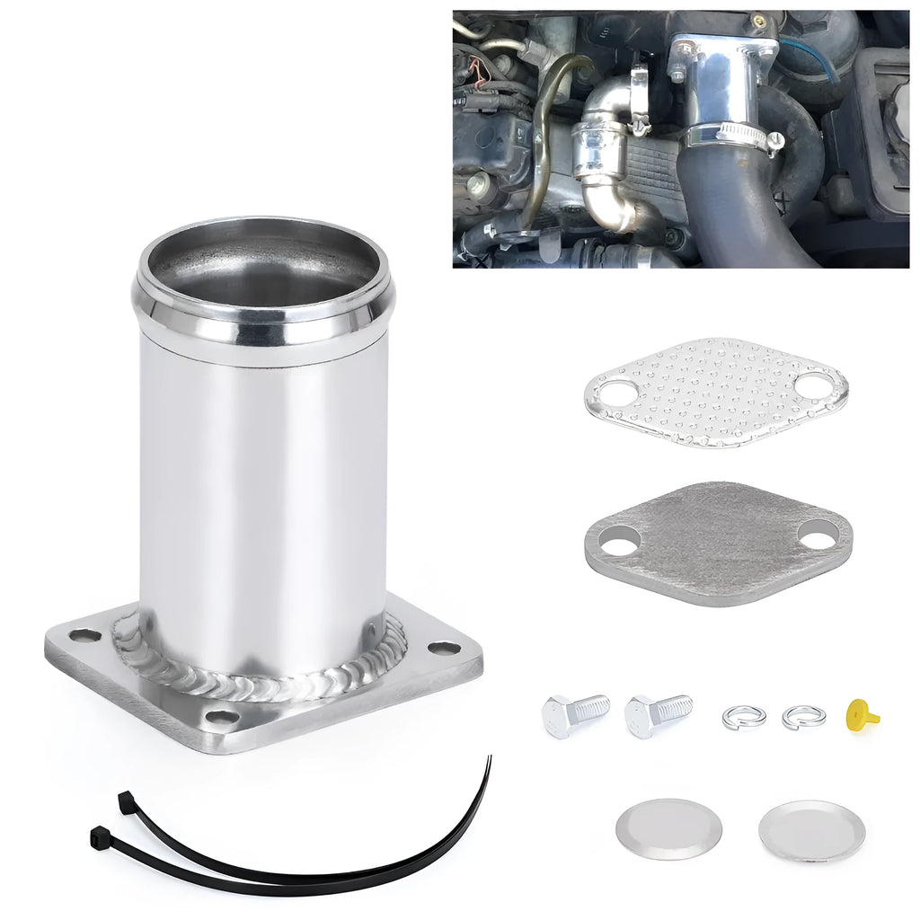 BMW E46 EGR removal pipe kit with blanking plates and hardware for diesel models