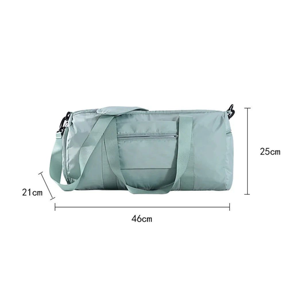 Dry wet separation sports fitness bag in memory cloth for swimming and travel