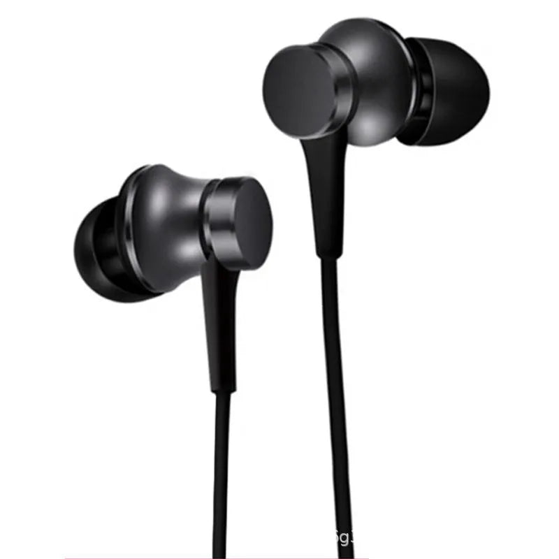 Piston wired in-ear headphones with 3.5mm plug in black, blue, and red colour options