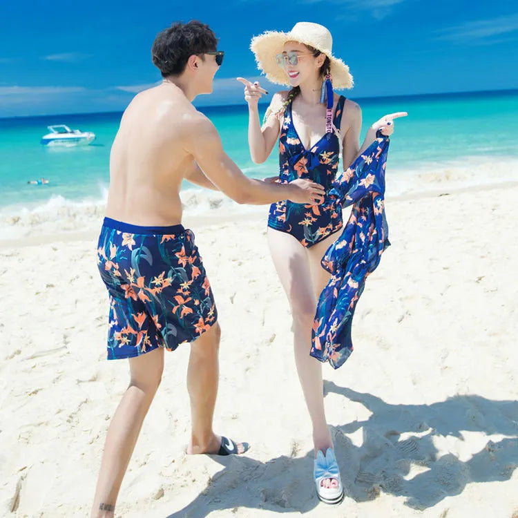 Plus size belly covering one-piece swimsuit in colour 8202-8 tight pattern style polyester spandex