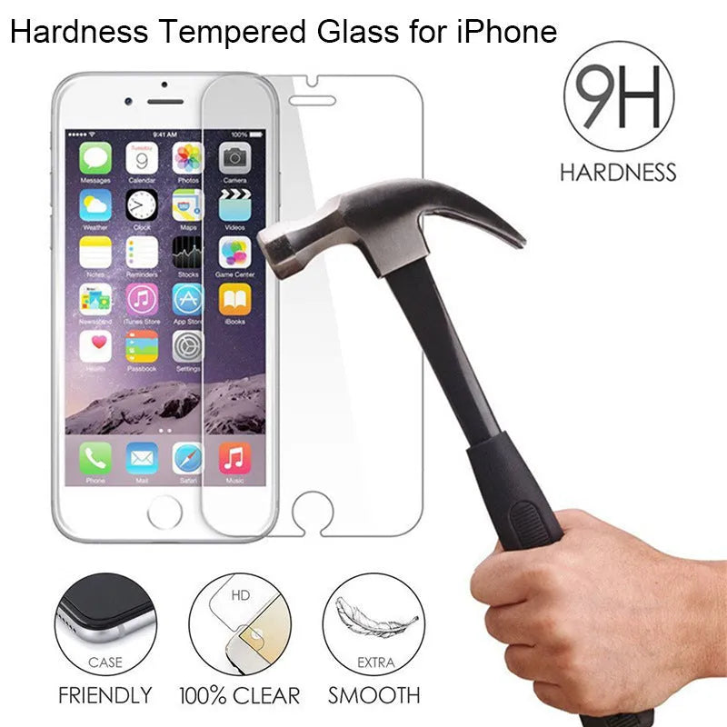 Tempered glass iPhone screen protector with anti-fingerprint features