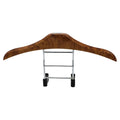 Wood yellow stainless steel car mounted clothes hanger for suits shirts coats