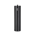 Black aluminium alloy charging treasure handle portable power bank showing size and USB port.