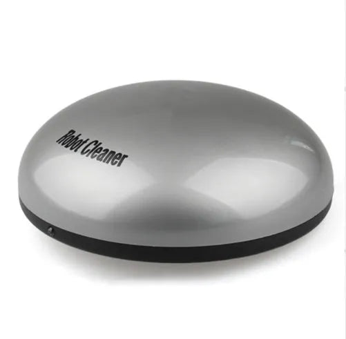 Silver compact automatic floor sweeper robot for spaces up to 70 square metres
