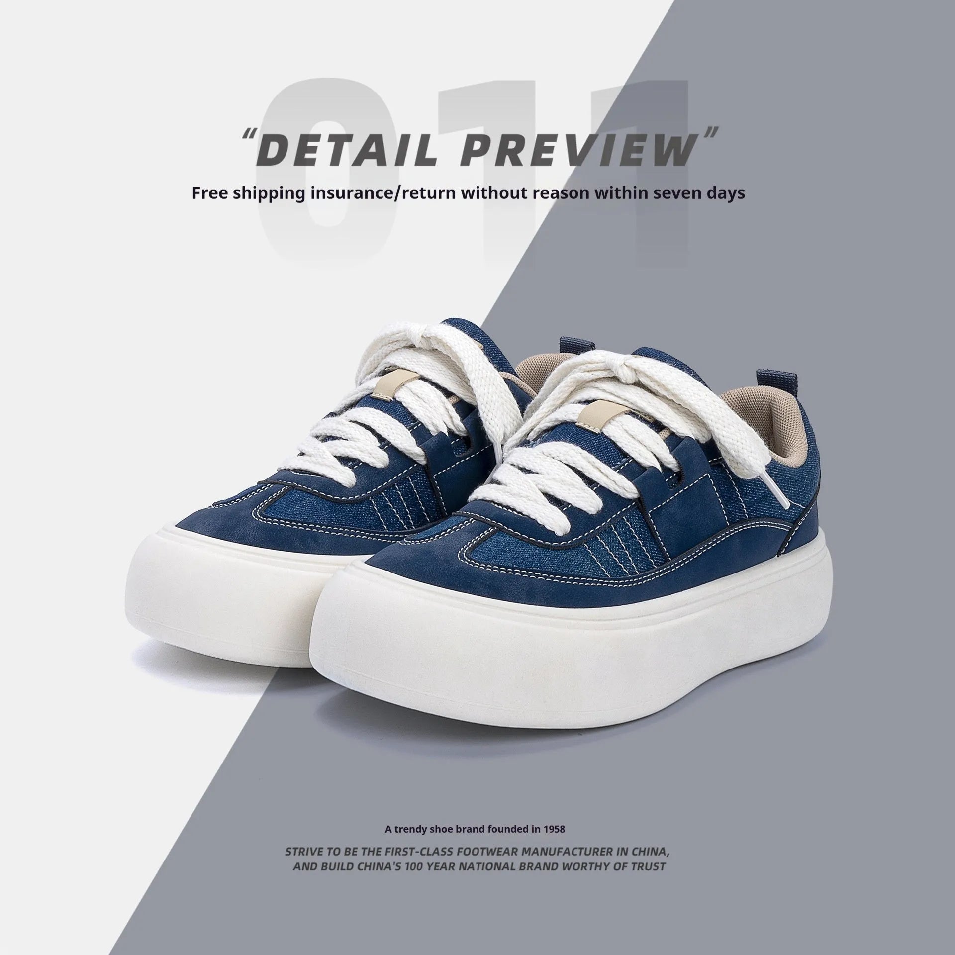 Men's black platform casual shoes with thick sole and lace-up front closure