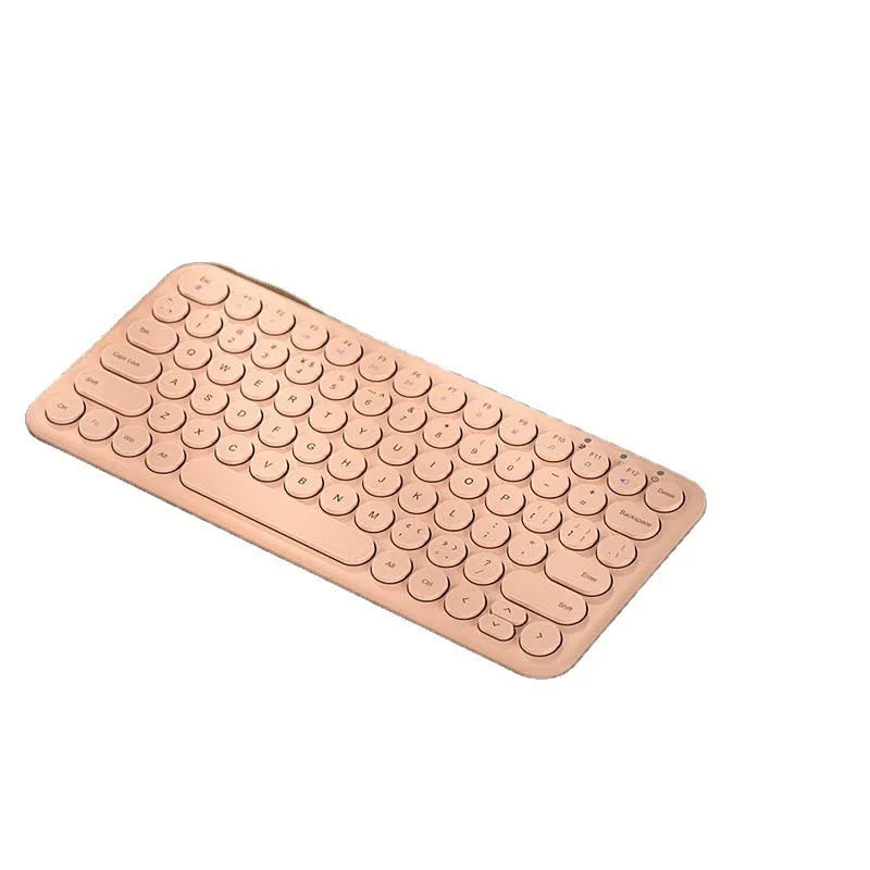 Mute ultra-thin wireless keyboard and optical mouse set in white, black, or pink colour options.