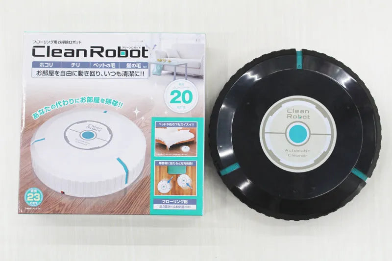 Black and white AC automatic robot vacuum cleaner for household floors