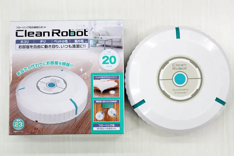 Black and white AC automatic robot vacuum cleaner for household floors