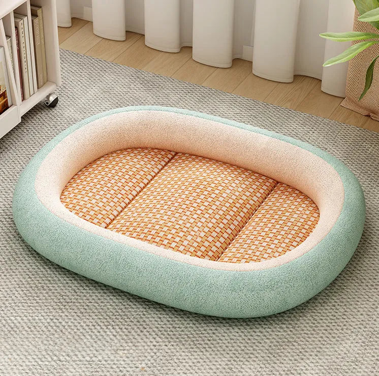 Detachable pet dog bed with removable cover in assorted colours and sizes