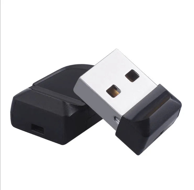 Mini U Disk black USB flash drive with compact design and solid colour finish