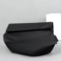 Grey men's medium crossbody bag with zipper opening and shoulder strap