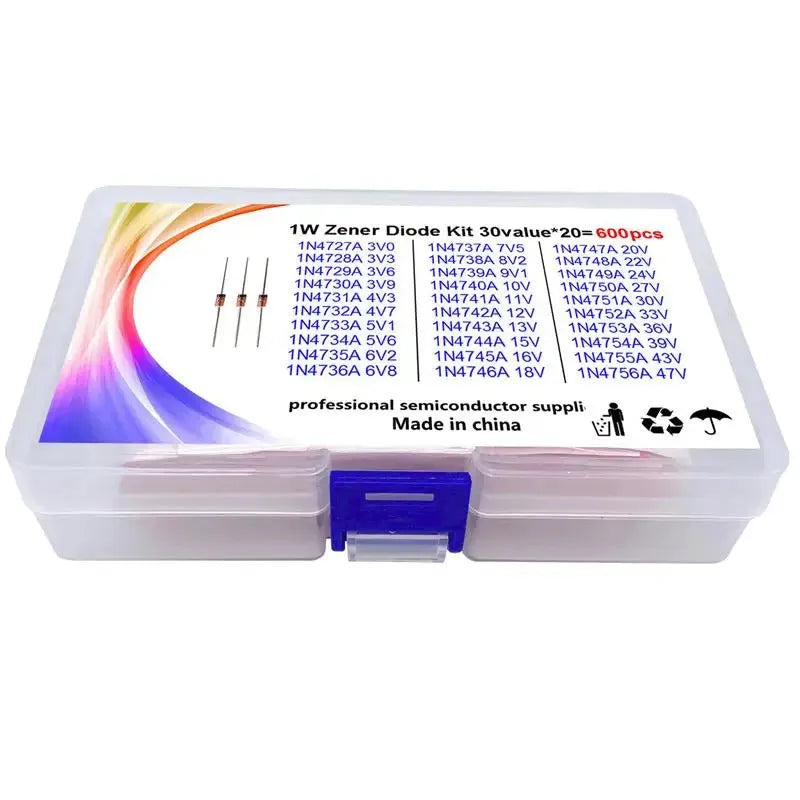 1W Zener diode electronic component in glass package with 50V reverse breakdown voltage specification