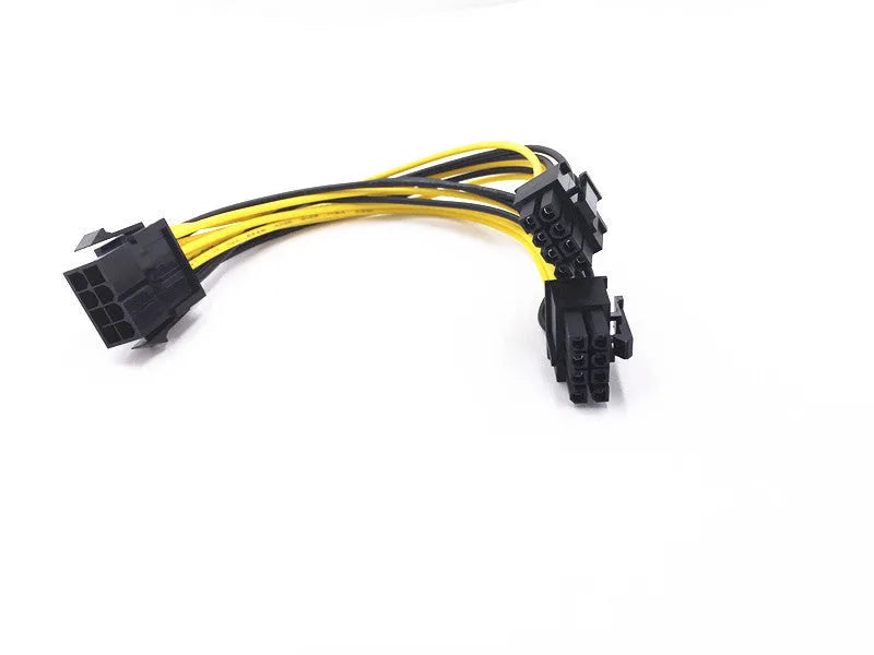 8PIN female to dual 8PIN male graphics card power adapter cable 21cm length