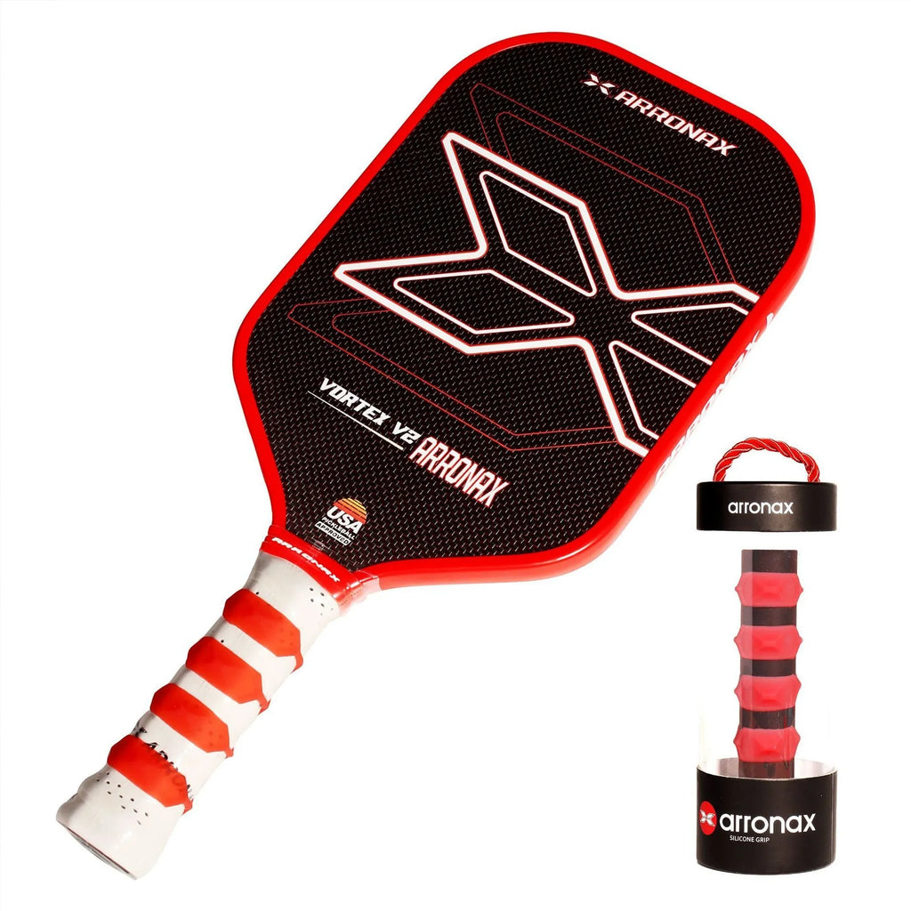 Silicone racquet hand rubber buckle in seven colour options on a sports background