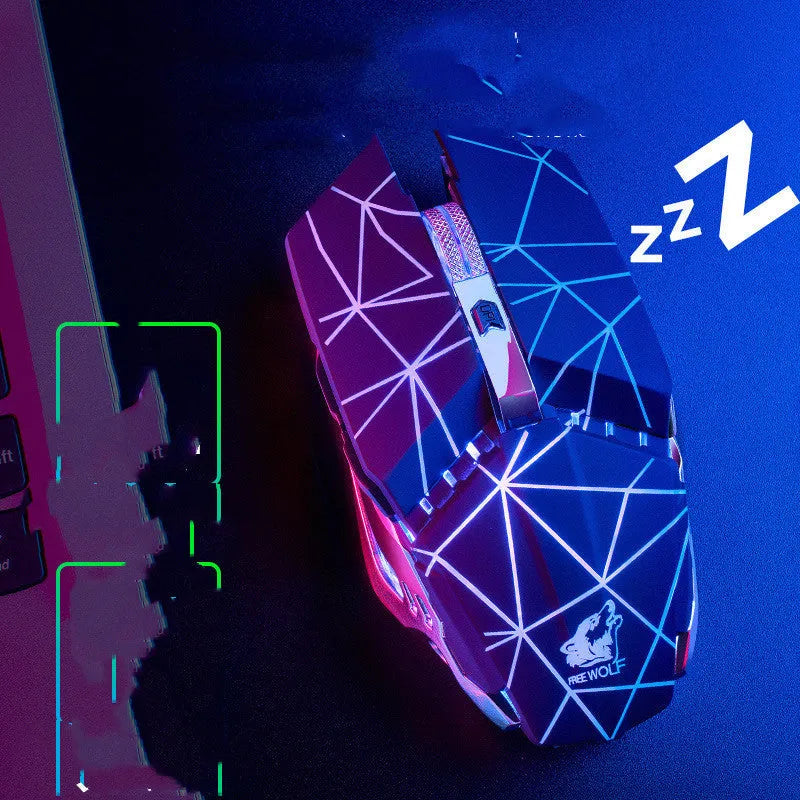 Rechargeable wireless gaming mouse with six buttons and adjustable DPI in four colour options