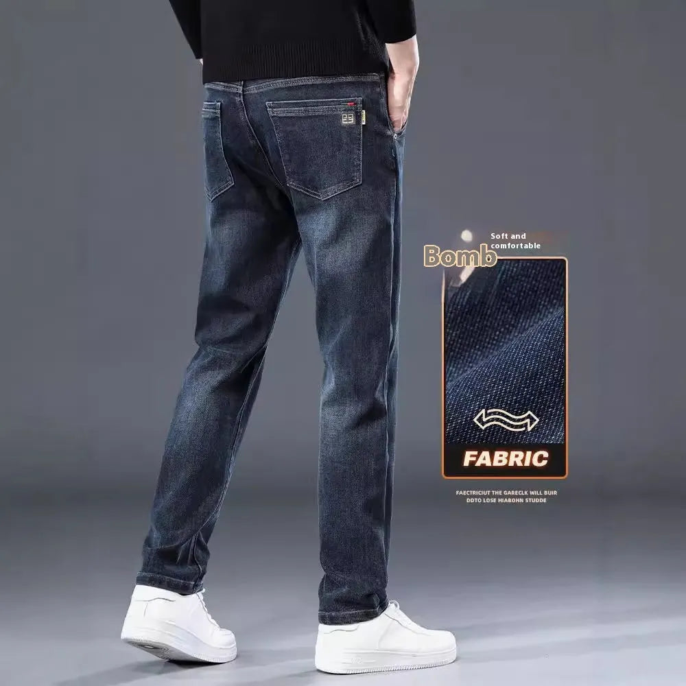 Slim straight casual trousers in polyester fabric with micro elasticity for summer street fashion wear