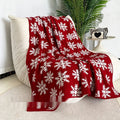 Acrylic Christmas blanket with festive snowflake or reindeer print design, 110 by 130 cm