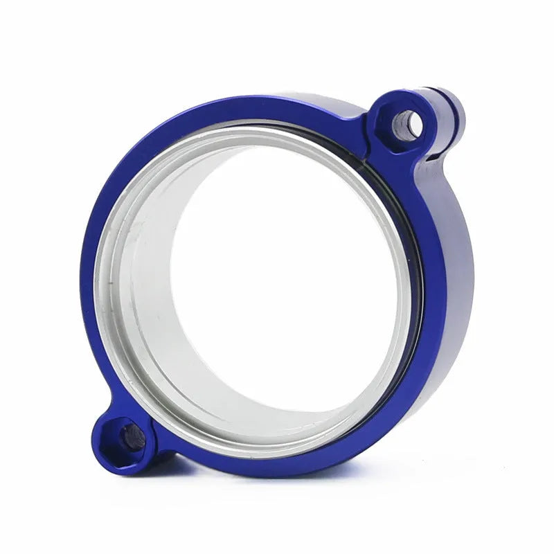 Aluminium car exhaust clamp in black for 2.5 inch turbo downpipe.