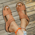 Slope heel Roman style slippers in multiple colours with fish mouth toe design