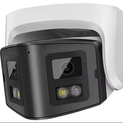 4MP dual-lens IP CCTV camera with panoramic safety belt mounting system