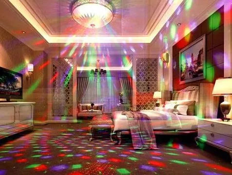 Black or white LED laser magic fan with remote control for stage and party lighting