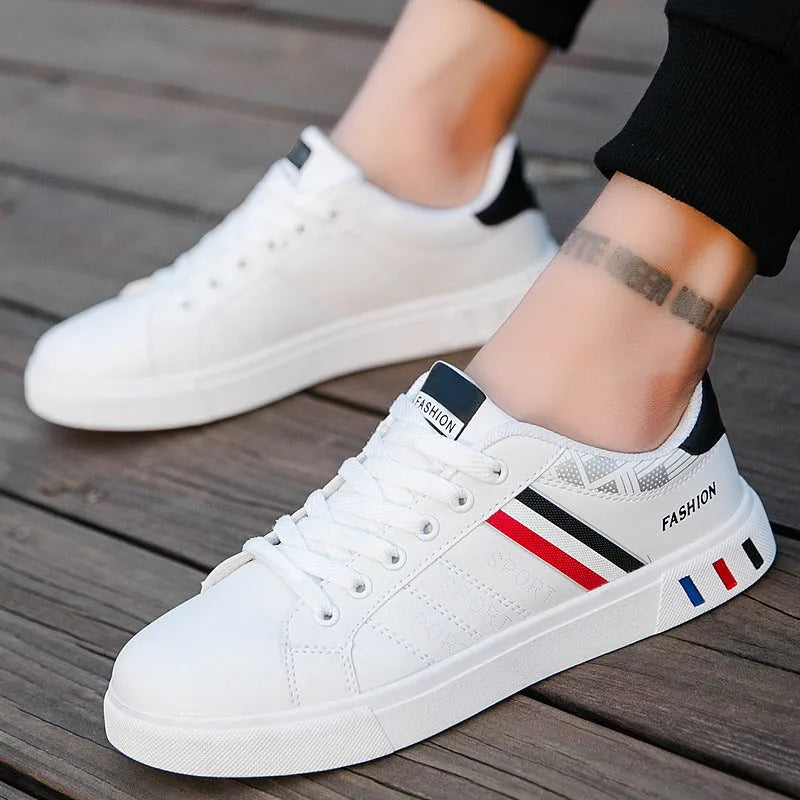Men's sports shoes in black, grey and white colours showing EU size 39-44 options
