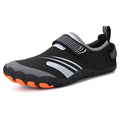 Men's breathable mesh sports shoes with rubber sole for climbing cycling and fitness in black