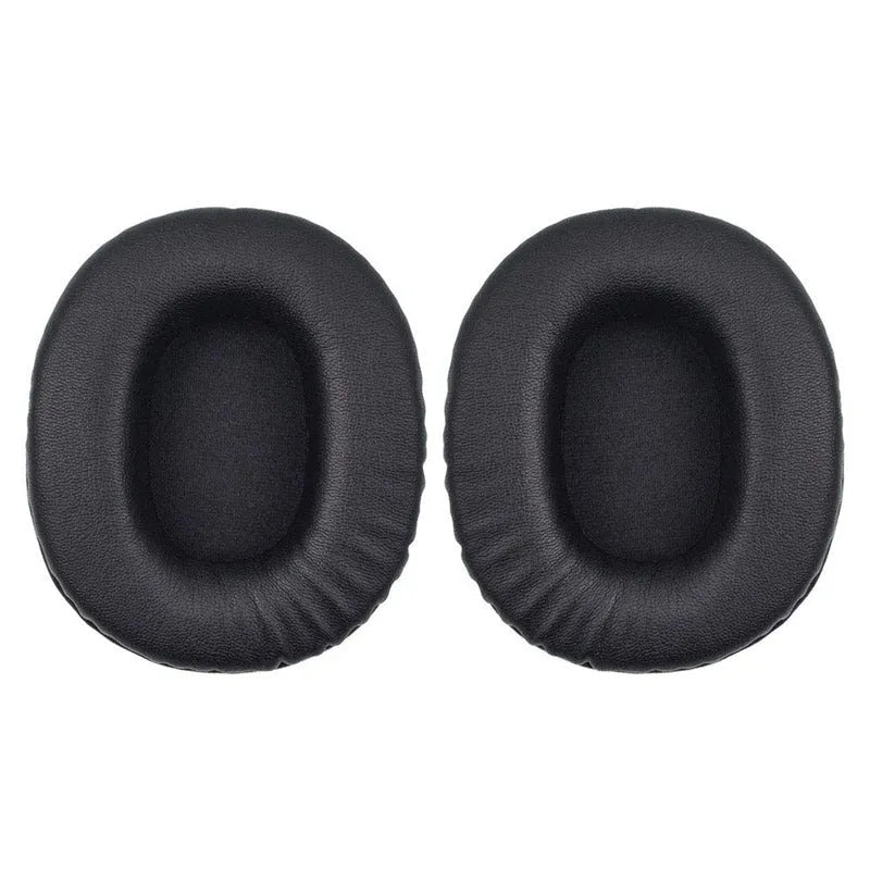 Black PU leather replacement earpad covers for Sony MDR-1R headphones, shown as a set of two.