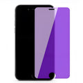 Vivo smartphone tempered glass screen protector in violet light colour showing full-screen coverage